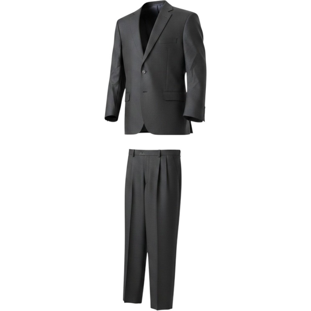 Jos. A. Bank Signature Gold Mens 46R Wool Suit Jacket Pants Gordon Charcoal Grey